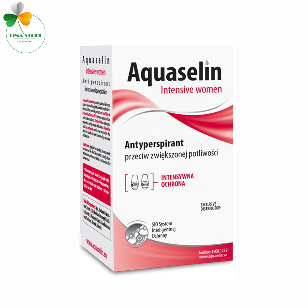 Lăn Khử Mùi Aquaselin Intensive Women - Lăn Nách Dành Cho Nữ, Ngăn Tiết Mồ Hôi Và Khử Mùi Hiệu Quả