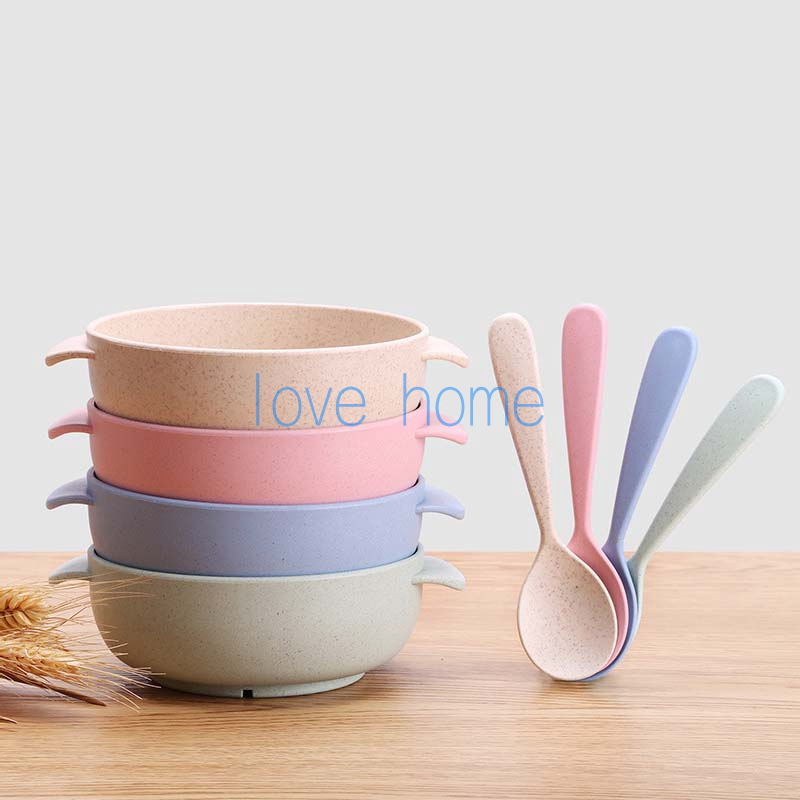 Bộ Tô Muỗng Bằng Lúa Mạch Chống Bỏng Cho Học Sinh