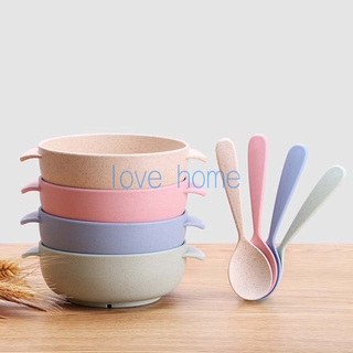 Bộ Tô Muỗng Bằng Lúa Mạch Chống Bỏng Cho Học Sinh