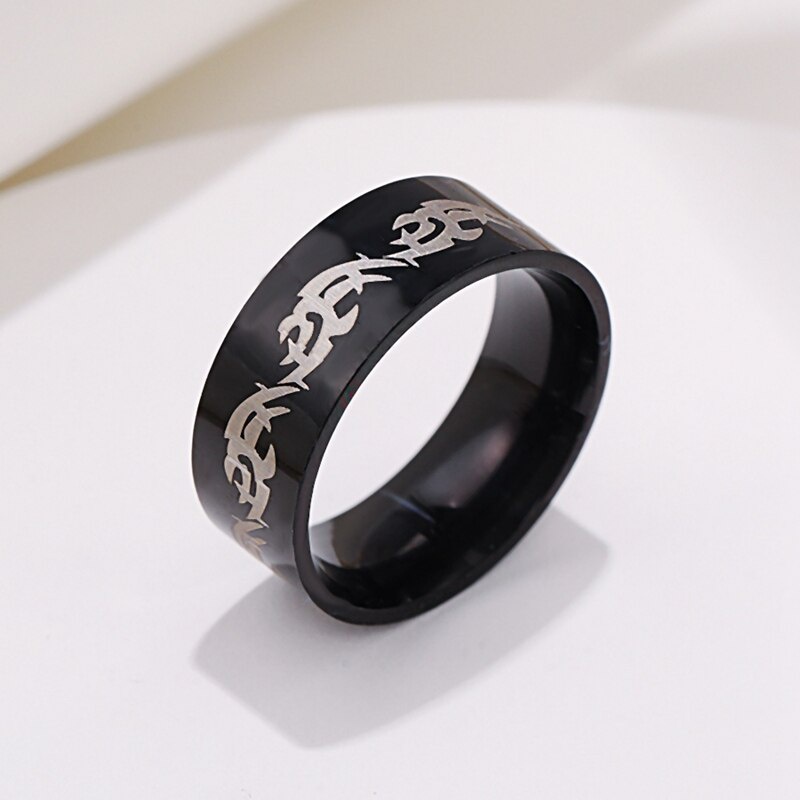 Nhẫn đen bằng thép không gỉ