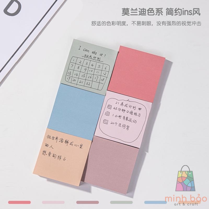 GIẤY NOTE NHẮN 6 MÀU CHO BULLET JOURNAL HỌC SINH DELI - 21553