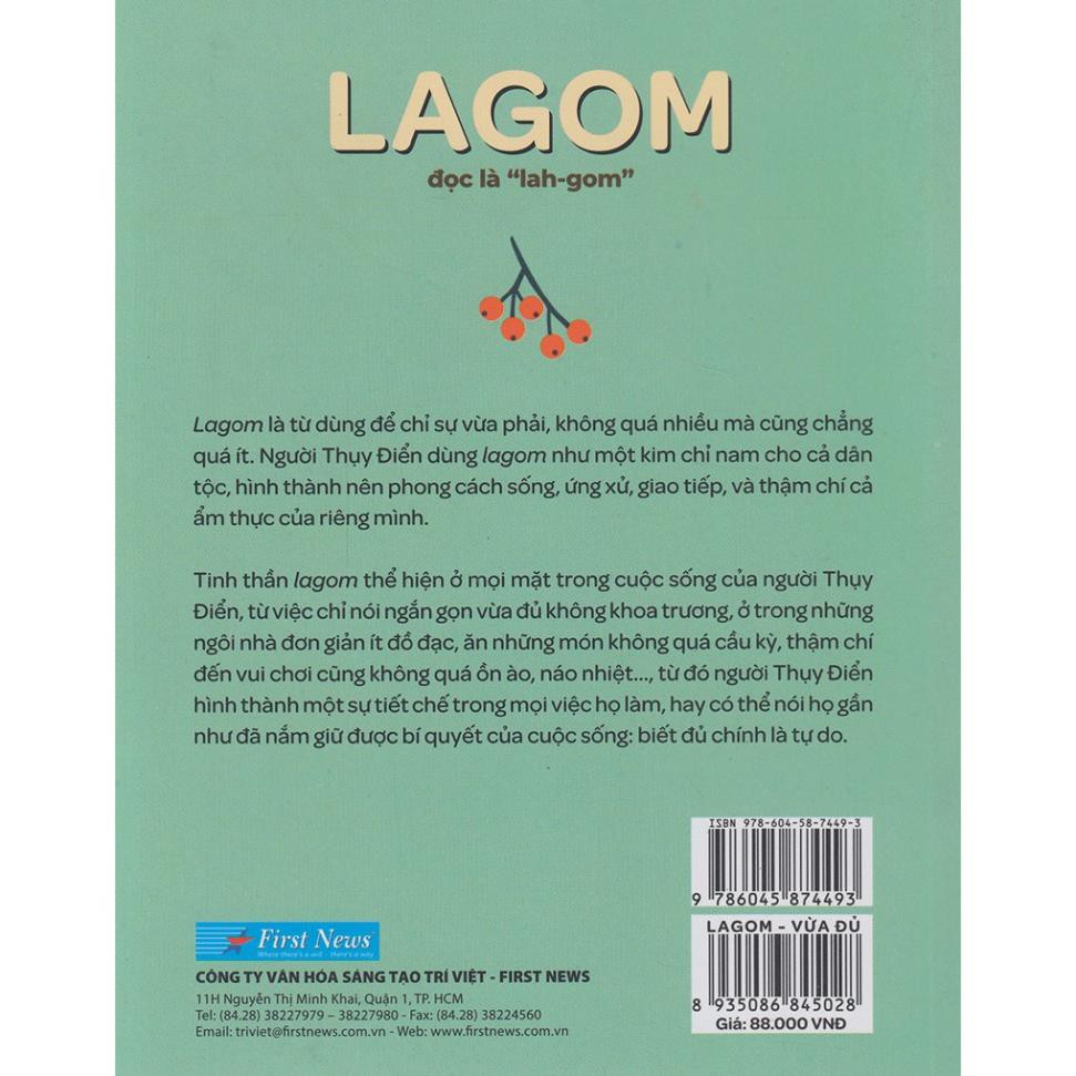 Sách - Lagom - Vừa Đủ - Đẳng Cấp Sống Của Người Thụy Điển [First News]