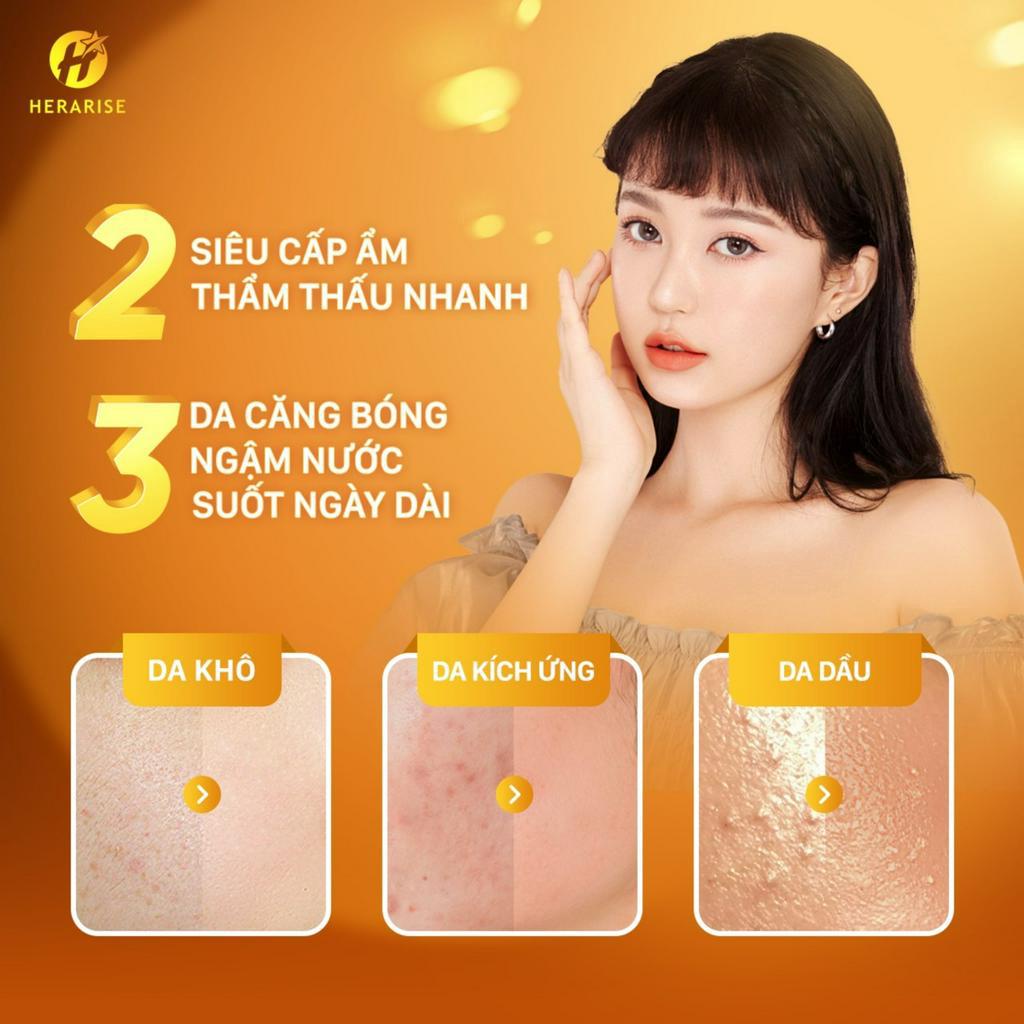 Kem chống nắng nâng tone Herarise Daily Sun Cream, kem chống nắng kết hợp vật lý hoá học ưu việt chống UV 50+
