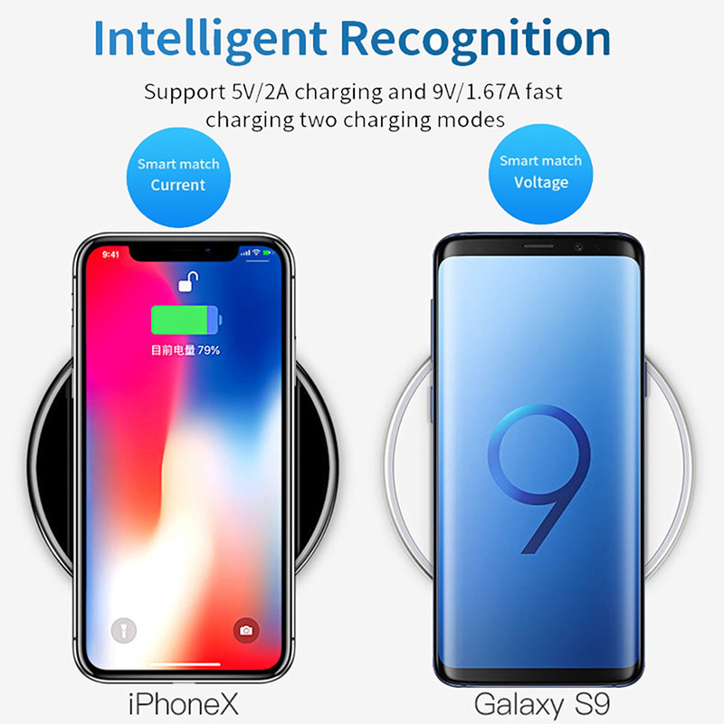 IPHONE Đế Sạc Nhanh Không Dây 10w Cho Samsung Galaxy S10 S9 / S9 + S8 Note 9