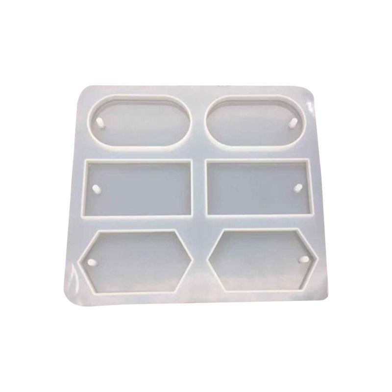 Khuôn Silicone Hình Chữ Nhật Có Lỗ Tự Làm Đồ Thủ Công DIY Cho Bé