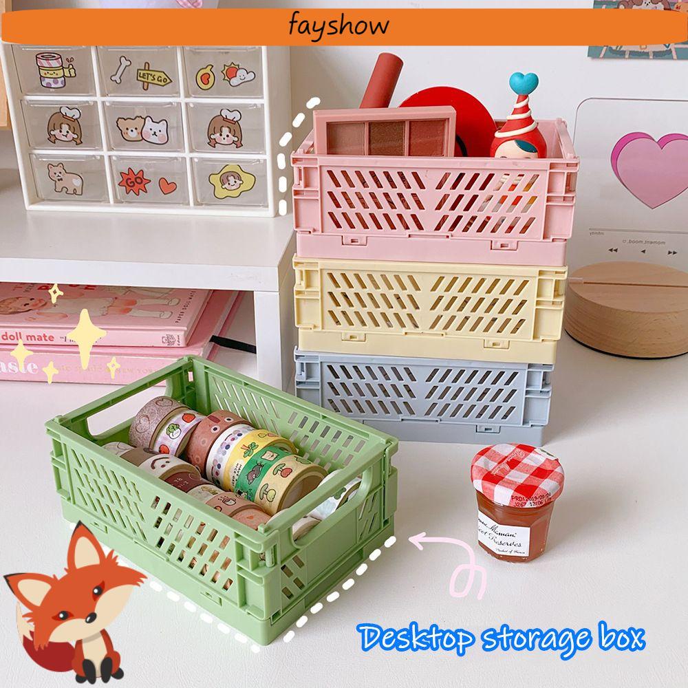 Giỏ Đựng Đồ Mini Nhiều Màu Sắc Có Thể Gấp Gọn Cho Nhà Bếp/Văn Phòng