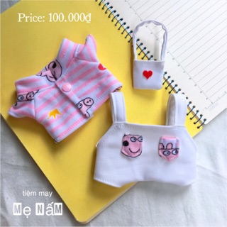 Outfit doll: set yếm cho doll 15-20cm hàng sẳn