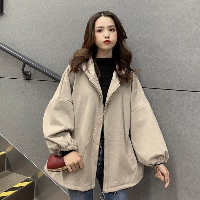 Áo Khoác Nỉ Nhung lì Oversize hàng loại 1 ( Ảnh thật shop tự chụp )