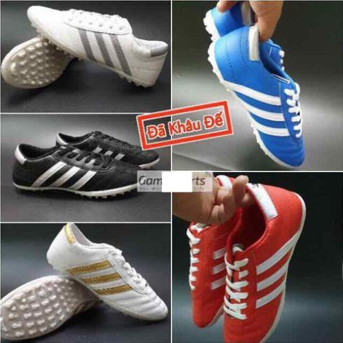Giầy bóng đá phủi WIKA 3 sọc CT3 chính hãng đế thấp TF ( giầy đá bóng đá banh 3 sọc sân cỏ nhân tạo WIKA ba sọc ) Xịn