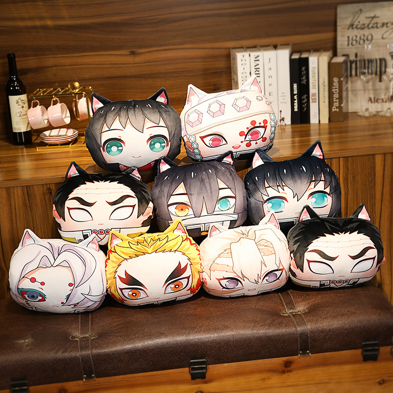 Gối in hình Anime Kimetsu no Yaiba nezuko tanjirou Kanroji Mitsuri Agatsuma Zenitsu Kochou Tomioko cỡ 25x25cm 35x30cm