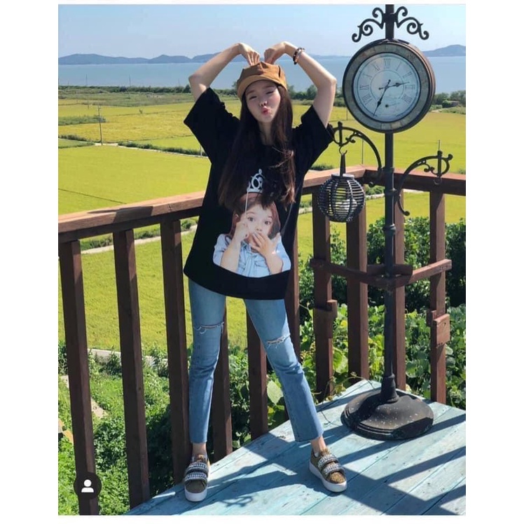 (TQXK 1:1) Áo thun ADLV in hình baby face công chúa vương miện  TQXK 1:1 chuẩn full-tag-mac-codee Size: 1 2 Sắc nét