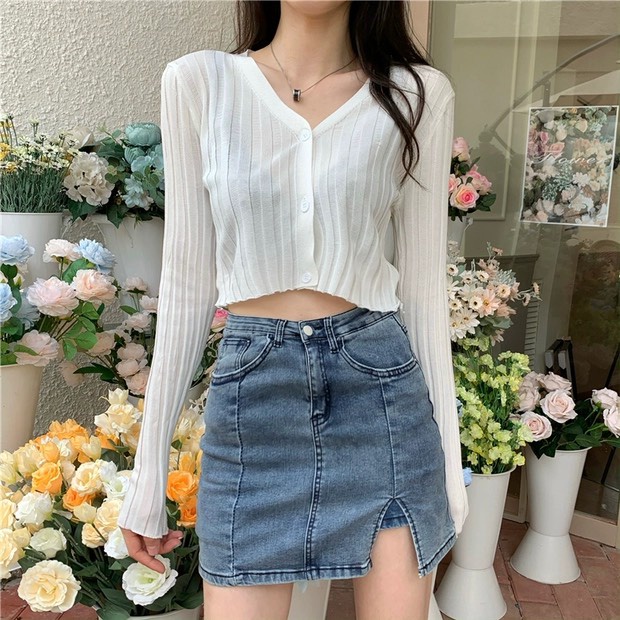 Áo Cardigan Tay Dài Thun Gân Ulzzang 3 Màu, [ADORABLE], Cardigan Basic Mỏng Khoác Ngoài Hot Trend 2021 Ảnh Thật