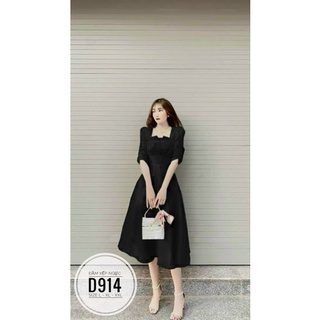 Bigsize Đầm xếp ngực D914