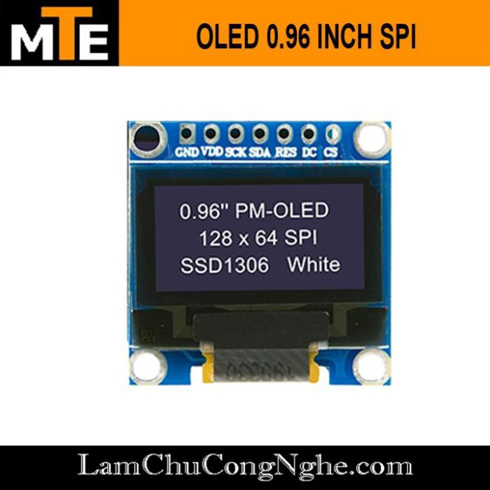 Mới! Màn hình hiển thị 128x64 Oled 0.96 Inch giao Tiếp I2C/SPI chuyên dụng