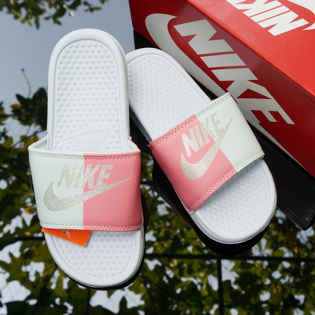 Dép Nike, MLB, NB FREE SHIP + hộp hãng + tem tag hot trend hàng loại 1.1 nike đế mềm êm quai ngang nam nữ. BH Slippers