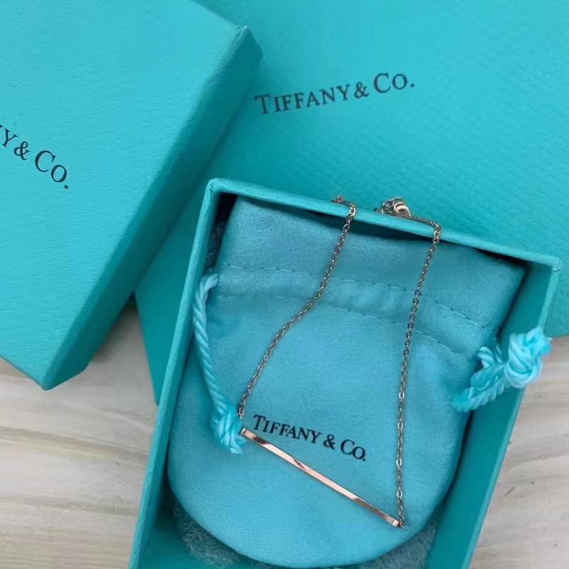 Vòng cổ Tiffany Vòng cổ Nụ cười 18K Vàng hồng Bạc Chuỗi xương đòn Hibiscus Quà tặng cho bạn gái