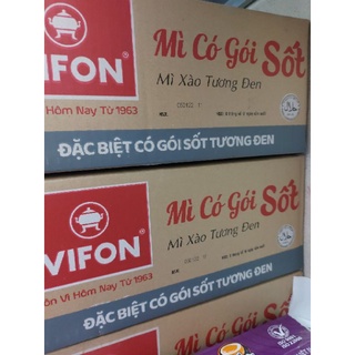 Mì Xào Tương Đen Có Sốt ( Vifon 1 Thùng 1 Khay × 90gram)