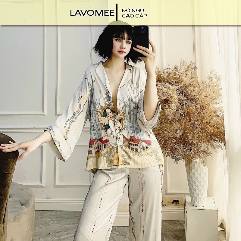 Bộ Đồ Mặc Nhà Dài Tay Quần Dài - Pyjama Cao cấp - Thiên thần nhỏ