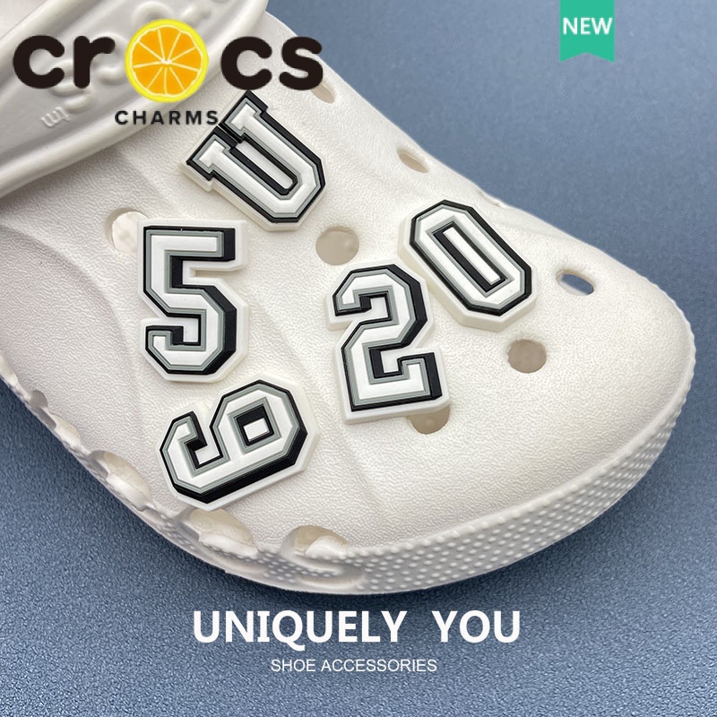 Khóa Cài Giày crocs Bằng Nhựa Hình Chữ Cái A-Z Số 0-9 Trang Trí Thời Trang