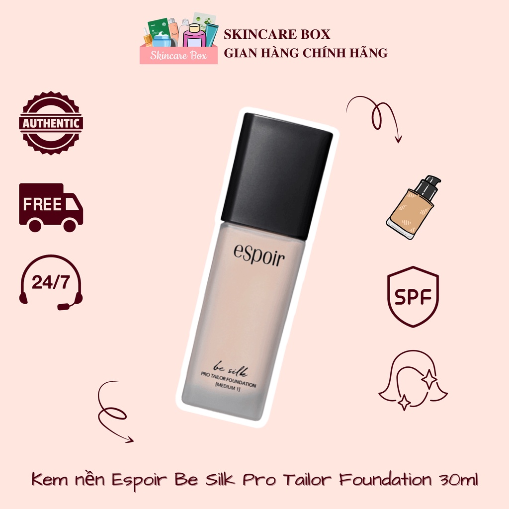 [ĐỦ BILL - FULL SIZE] KEM NỀN ESPOIR PRO TAILOR BE SILK FOUNDATION