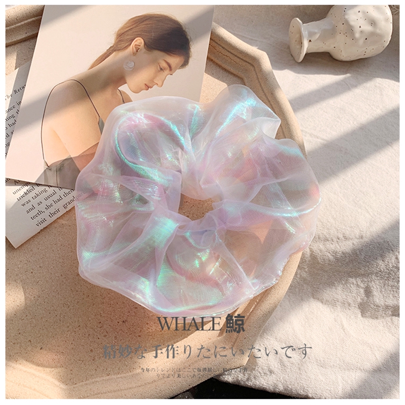 INS Cúc Scrunchies Dây Buộc Tóc Hoa Cột Tóc Scrunchie Hologram | WebRaoVat - webraovat.net.vn