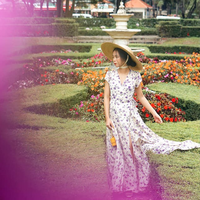 Váy hoa tím 5M Dress | BigBuy360 - bigbuy360.vn