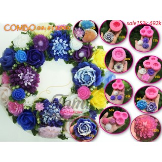 Khuôn silicon làm rau câu hoa nổi 4D