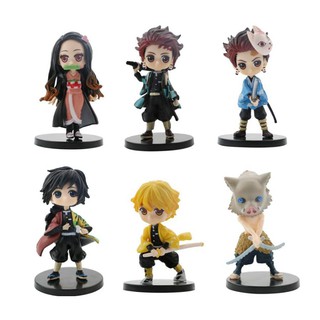 Mô hình Kimetsu No Yaiba chibi Tanjiro Nezuko Zenitsu Inosuke Giyuu Thanh gươm diệt quỷ Tanjirou Muichiro Demon Slayer