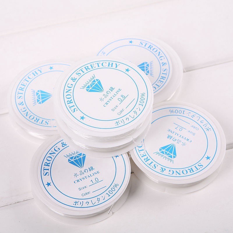 1 Cuộn Dây Cước Xỏ Hạt Làm Trang Sức Dài 0.5-1.0mm Dài 5M-12M