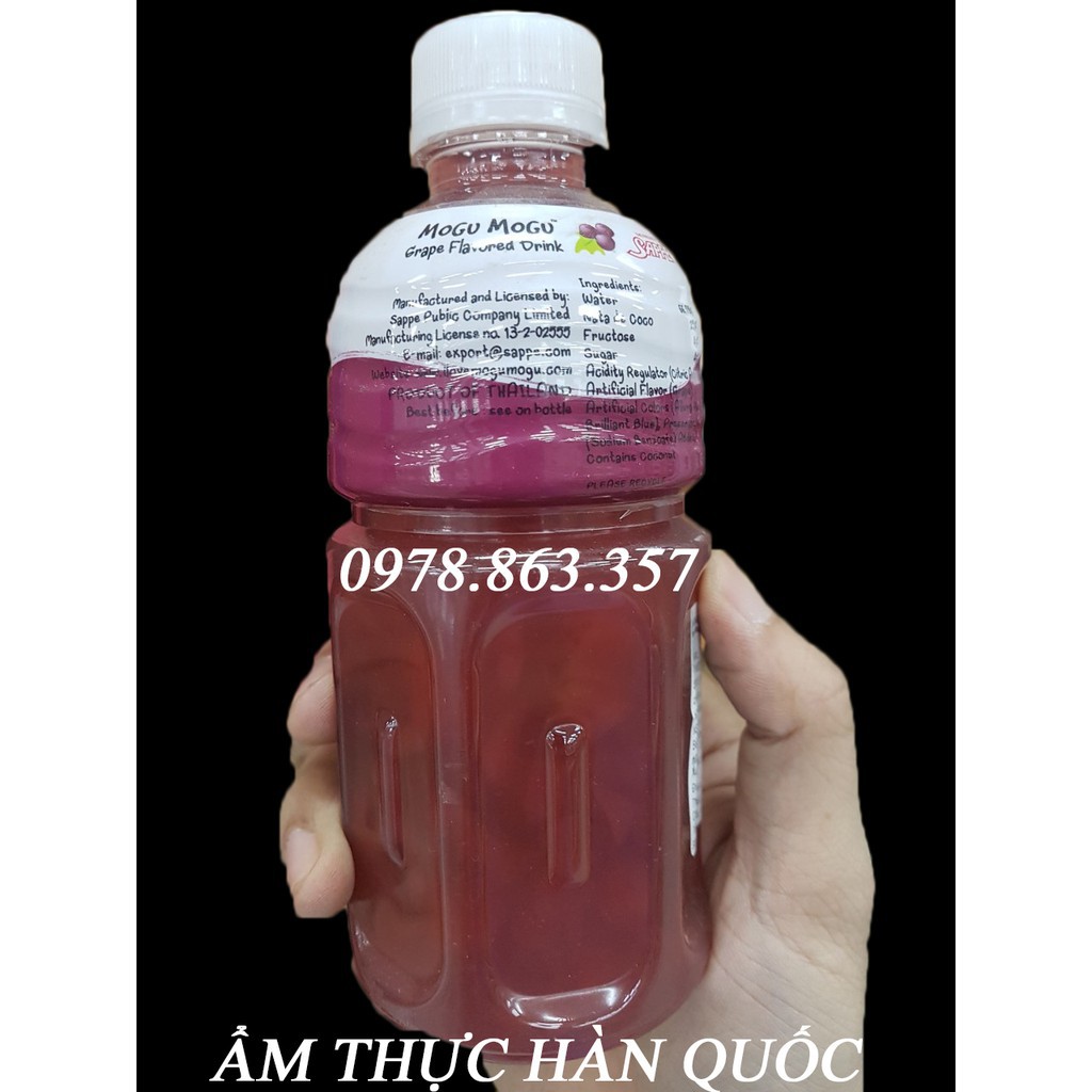 NƯỚC UỐNG MOGU NHO THẠCH DỪA CHAI 320ML  Giá tốt