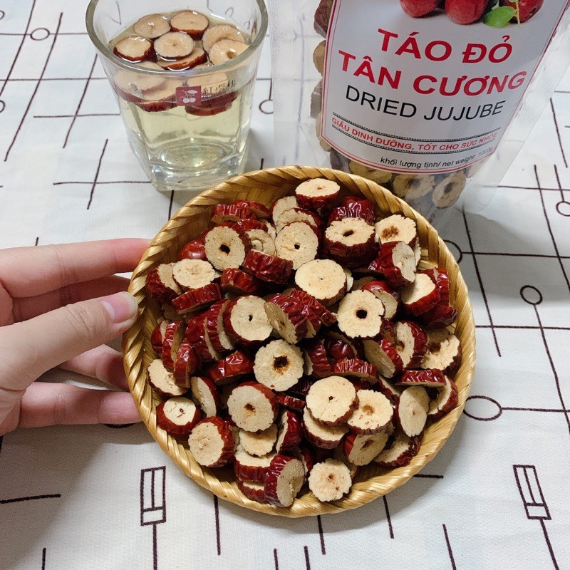 Táo đỏ Tân Cương thái lát loại thương hạng 500g - Dược Liệu Quý