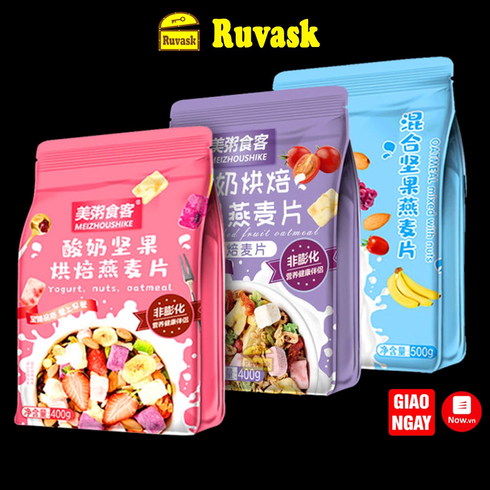 Ngũ Cốc Sữa Chua Hoa Quả Hạt Trái Cây Giảm Cân Meizhoushike Gujiali Fruit Baked Oatmeals - Ngũ Cốc Giảm Cân