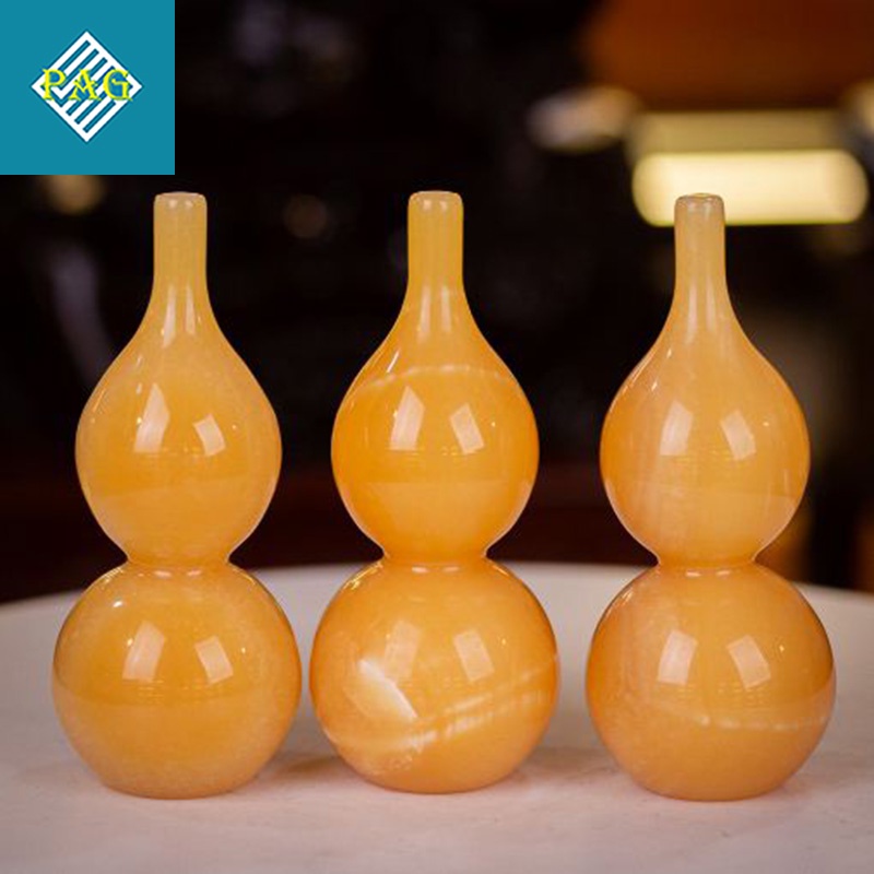 Qủa Bầu Hồ Lô Chiêu Tài Hút Lộc Đá Ngọc Hoàng Long Nguyên Khối