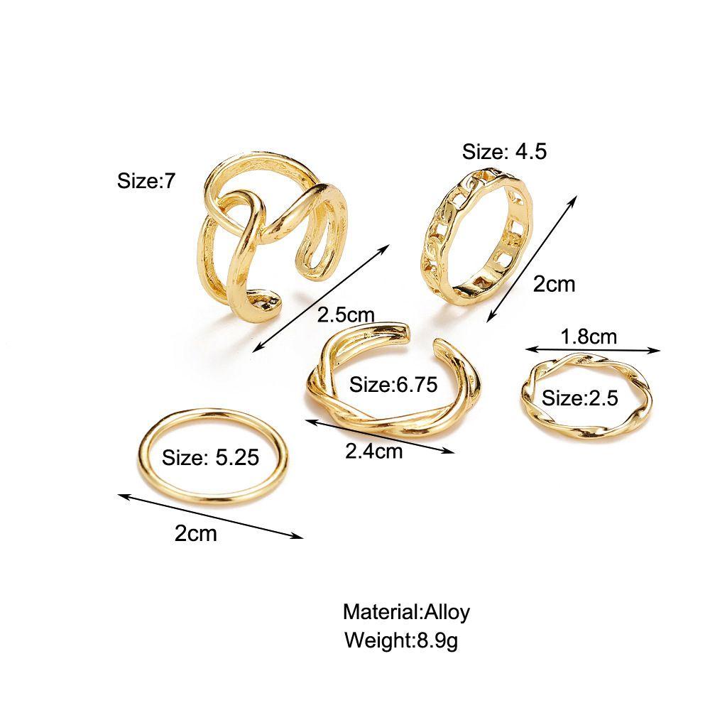 EUTUS Set Nhẫn Đeo Khớp Ngón Tay Màu Vàng Hình Bướm Phong Cách BOHO Thời Trang Cho Nữ