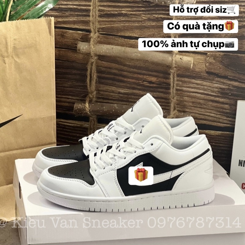 Giày Air_jd1 Low Panda/Jodanm 1 Đen Trắng