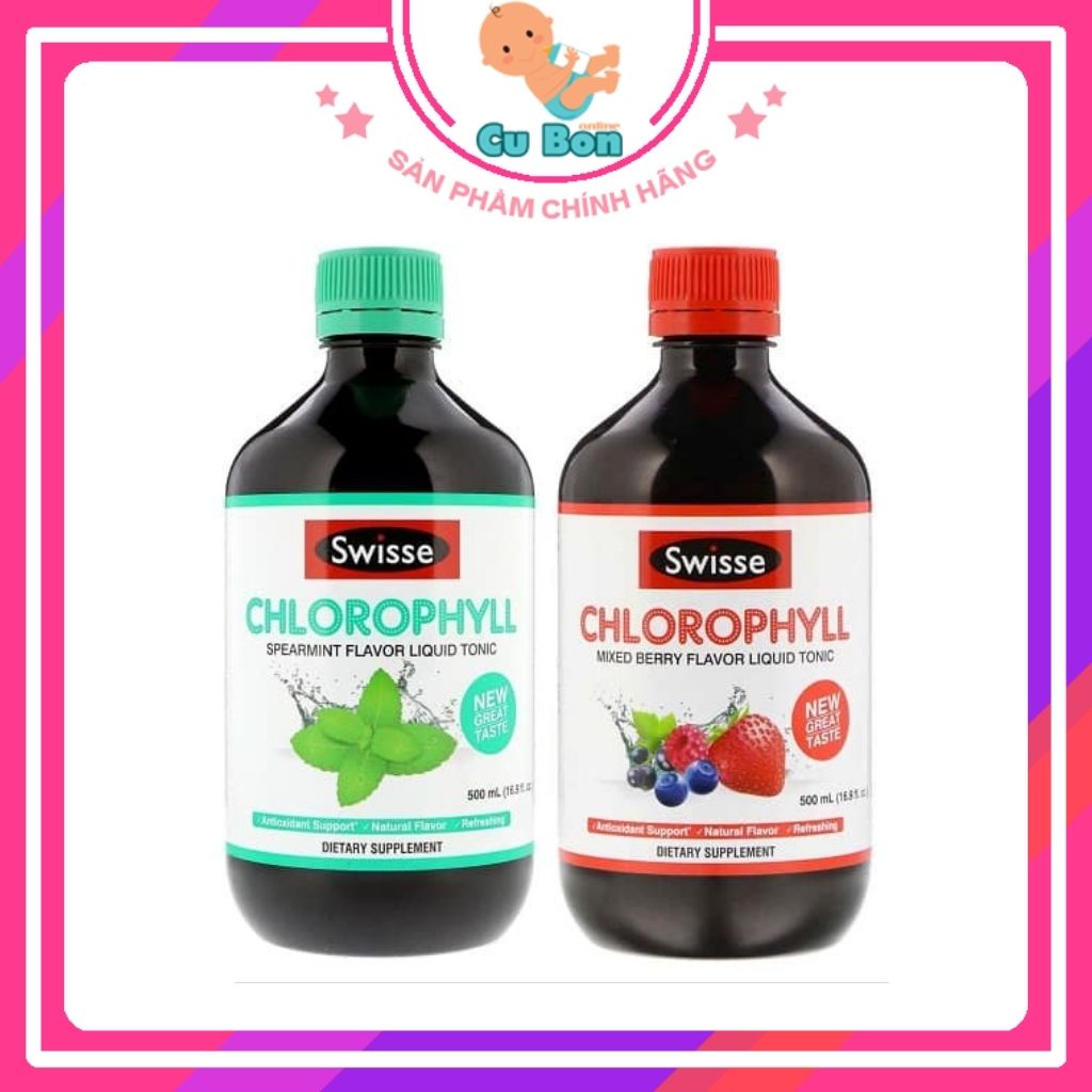 Nước diệp lục Swisse Chlorophyll của Úc 500ml hương vị thơm ngon dễ uống tốt cho sức khoẻ