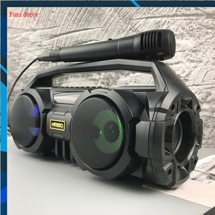 Aki shop Loa karaoke bluetooth Kimiso KM-S1 tặng kèm mic hát HG17 decor