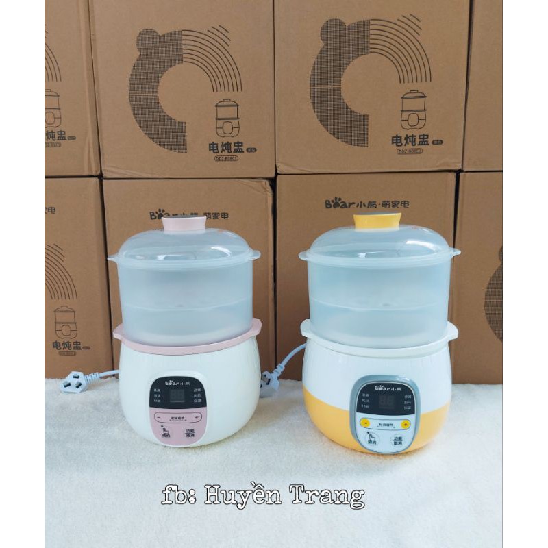 Nồi nấu cháo chậm bear 0,8l (có kèm lồng hấp)