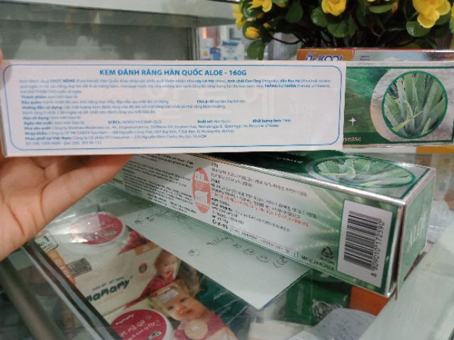 Kem đánh răng Lô Hội Aloe - Nhập khẩu Hàn Quốc