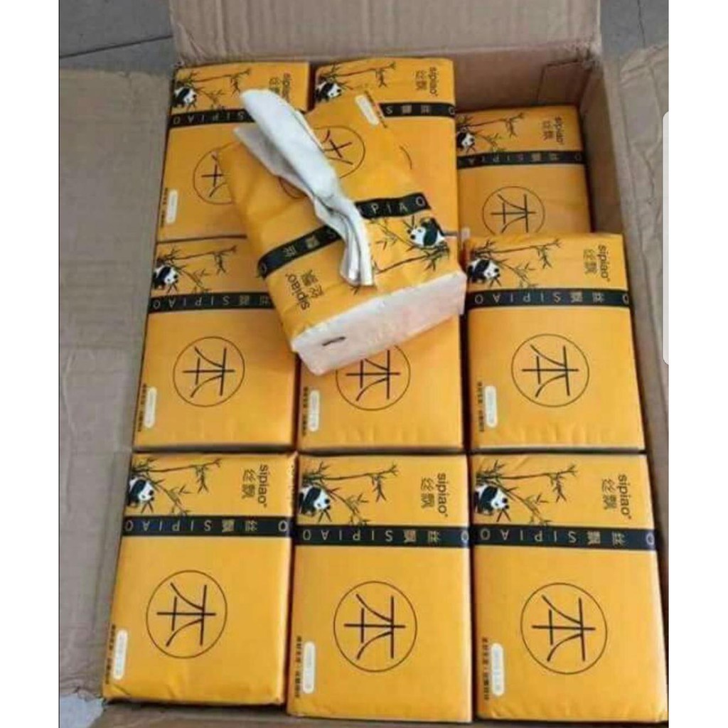 THÙNG 30 GÓI GIẤY ĂN GẤU TRÚC SIPAO SIÊU DAI