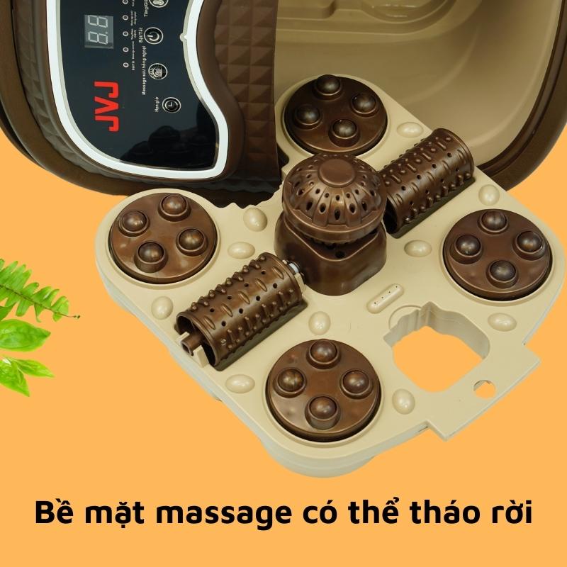 Bồn ngâm chân có Tiếng việt 2021 JVJ B2 massage tự động bằng con lăn, Sục khí,hồng ngoại - Bảo hành 12T