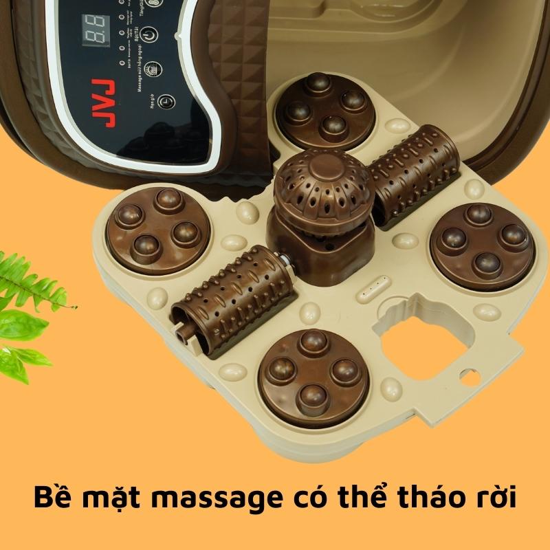 [Freeship 100k] Bồn ngâm chân có Tiếng việt 2021 JVJ B2 massage tự động bằng con lăn, Sục khí,hồng ngoại - Bảo hành 12T