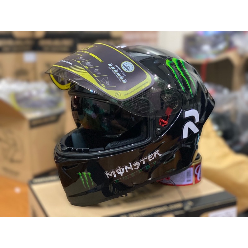 Mũ bảo hiểm FULLFACE 2 KÍNH Royal M266 lên tem Monster HJC cực đẹp, MUA 1 mũ  TẶNG 1 quà và BH 12 Tháng