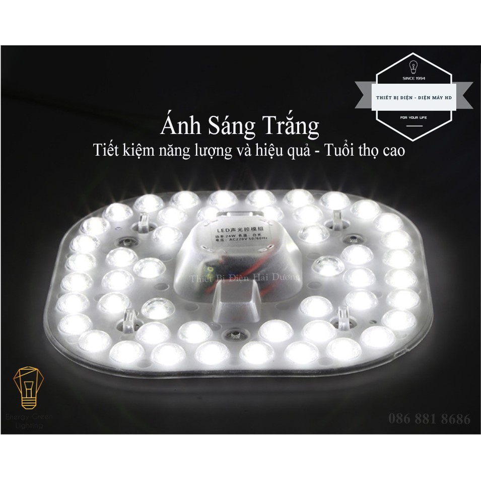 Main LED Cảm Biến Ánh Sáng Và Chuyển Động Cơ Thể Con Người - 18w , 24w , 36w Ánh Sáng Trắng - Energy Green Lighting