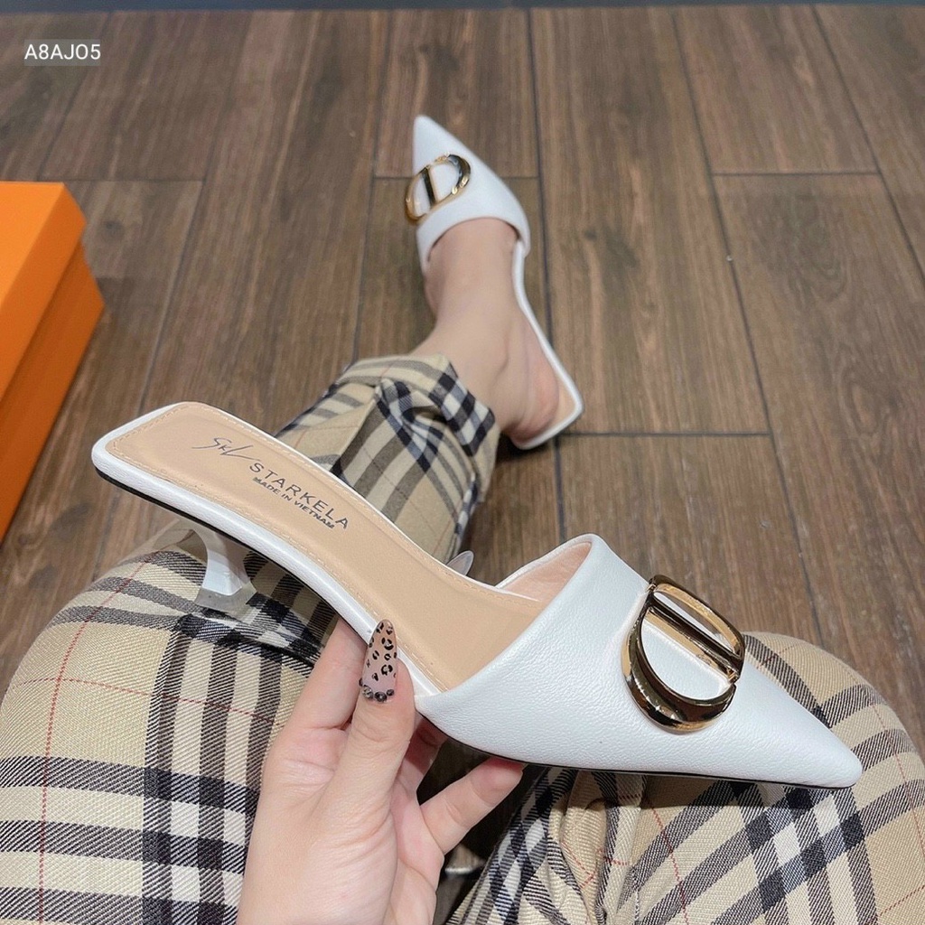 Sục Mũi Nhọn CD Gót Nhọn 5 Phân Chất Da Siêu Đẹp