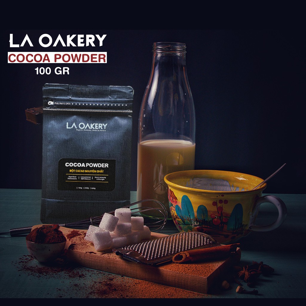 [Flash Sale 50%] Bột cacao nguyên chất La Oakery chống oxy hóa tự nhiên,giảm huyết áp, cải thiện lưu thông máu 100g