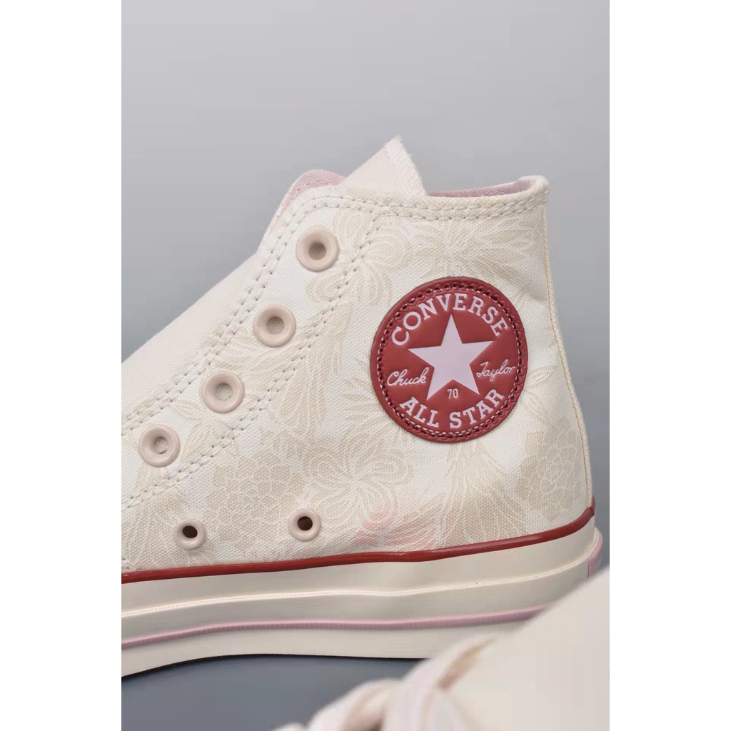 OFF WHITE Converse Giày Thể Thao Cao Cổ Thêu Hoa Phong Cách Trung Quốc Cho Nam Và Nữ Mã 1434