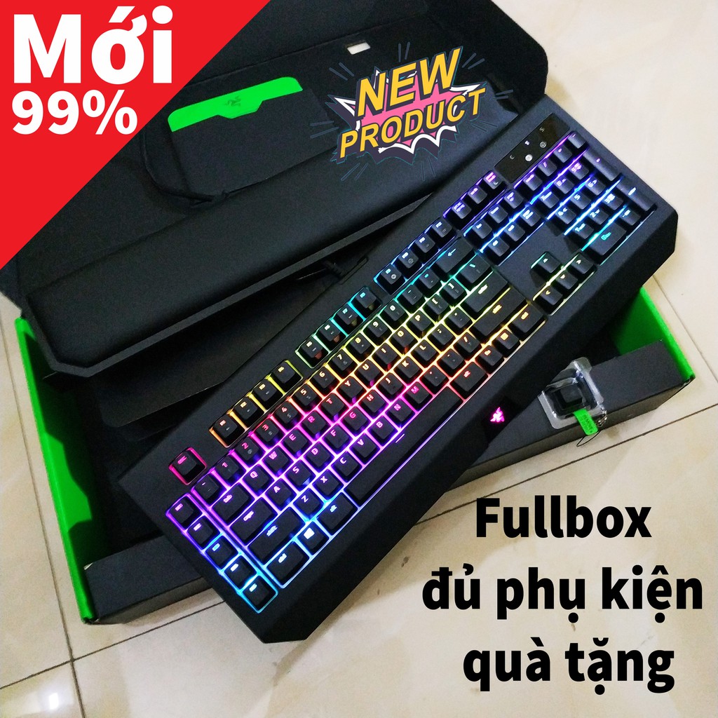 CHÍNH HÃNG - Bàn phím cơ thật chuyên game Razer Blackwidow Chroma v2 có led RGB cho laptop và máy để bàn gaming | BigBuy360 - bigbuy360.vn