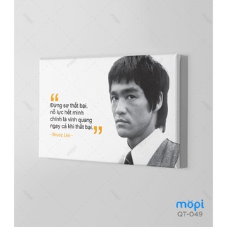 Bộ 01 Tranh Câu Nói Nổi Tiếng Của Bruce Lee Trang Trí Treo Tường Tạo Động Lực Cho Nhân Viên