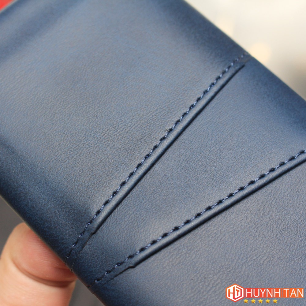 Ốp lưng bọc da Xiaomi Mi 9 có túi đựng thẻ ATM tiện lợi (Xanh đen)